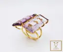 ANILLO AMATISTA DOBLE